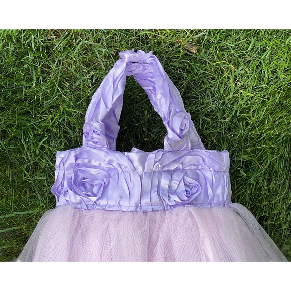 Princess Tote, Mermaid Bag, Bridesmaid Bag, Lavender Bag, Lilac Flower Girl Tote - Picture 3 of 3